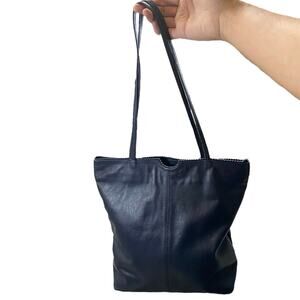 Latico Navy Blue Leather Shoulder Bag